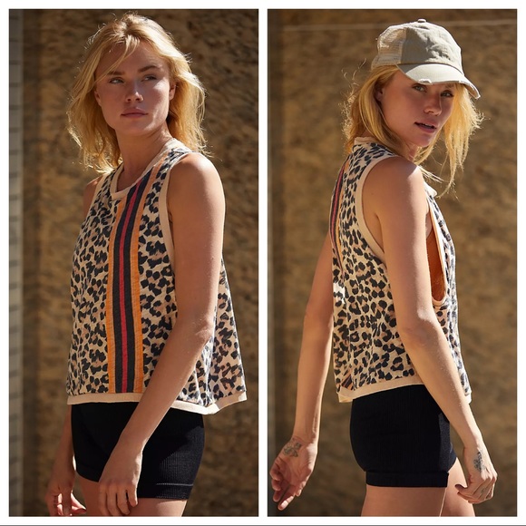 Free People Movement Love Tank Leopard Combo Large - Picture 2 of 15